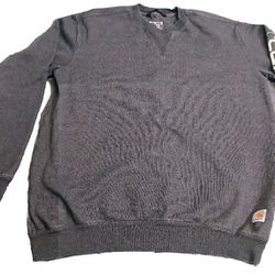 Carhartt Loose Fit Long Sleeve Mid-Weight Sweatshirt Sz Medium W/ Logo On Sleeve