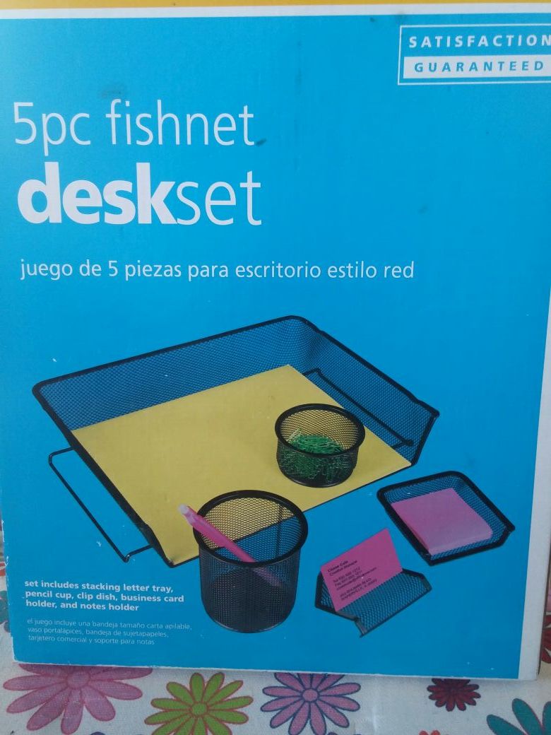 5 pc fishnet deskset
