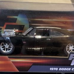 1970 DODGE CHARGER R/T BLACK "FURIOUS 7" (2015) MOVIE 1/24 DIECAST BY JADA 35423