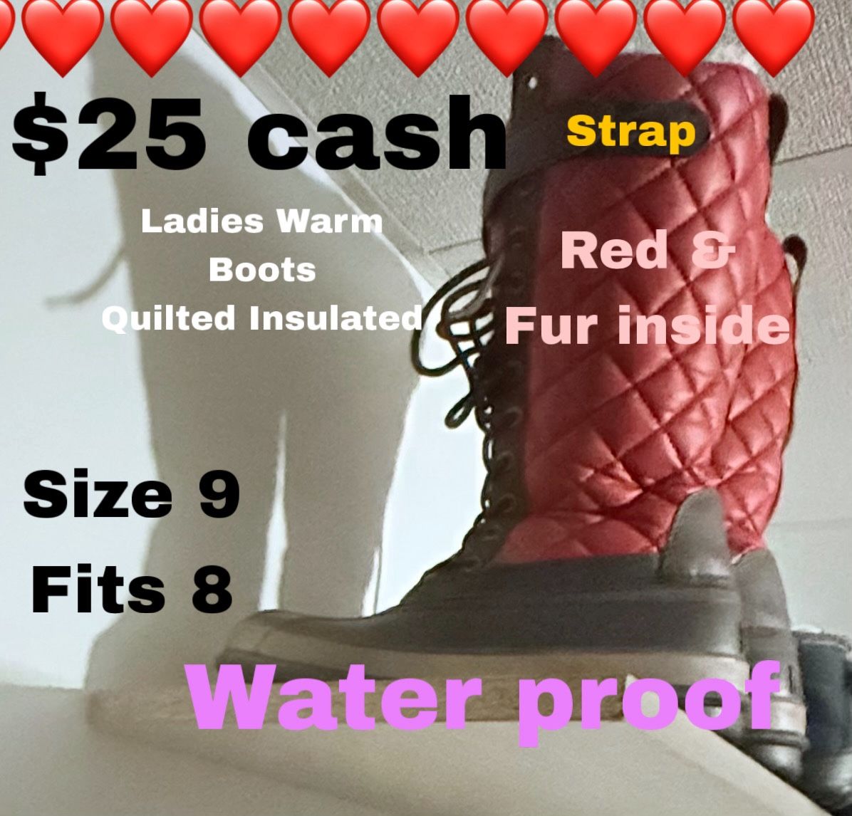 Red Winter Boots