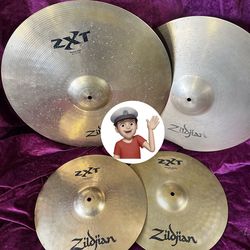 🔥 Zildjian 4 Piece Cymbal Set Drum Set Drums