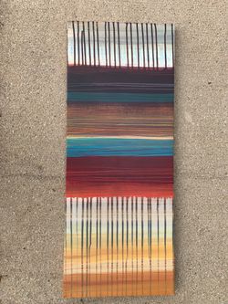 Canvas Art large Home Decor / accents Picture / Frame / Wall Art / Art Horizontal bands 16 1/4 x 40