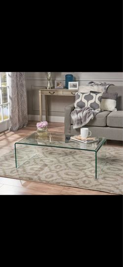 Glass Coffee Table, small modern clear