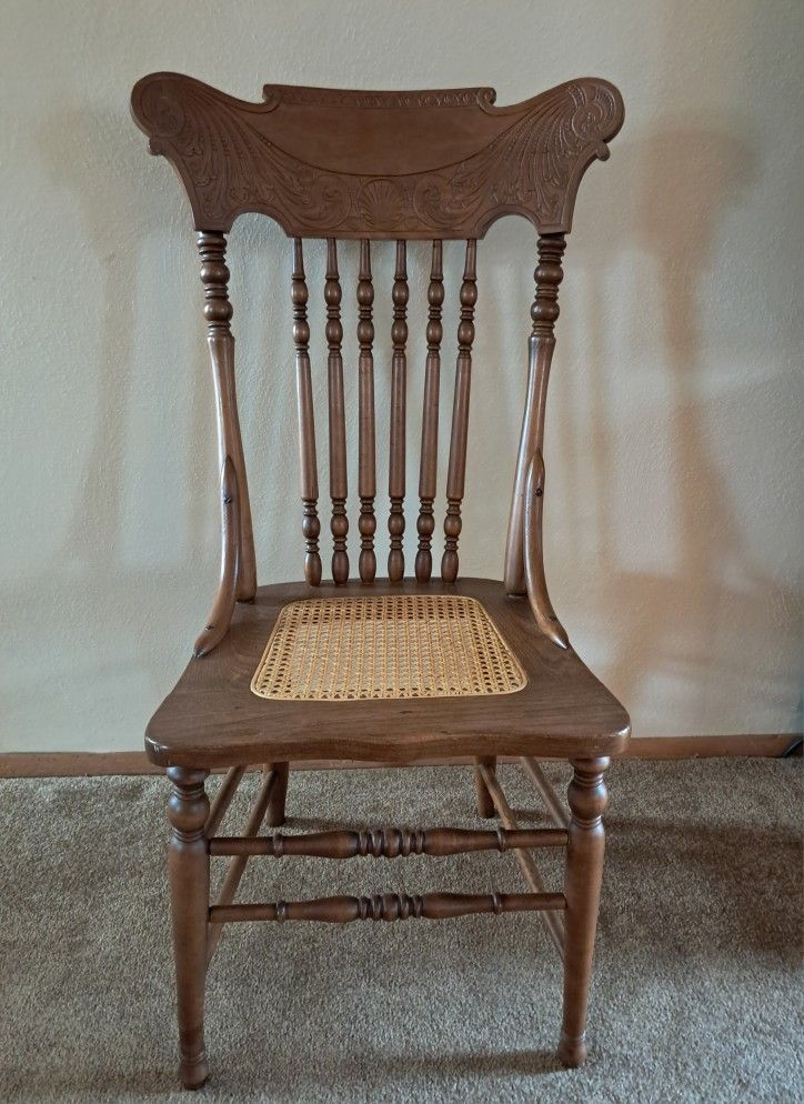Victorian Style Pressed Cane Chair