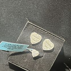 S925 Silver Moissanite Heart Jewelry Set 