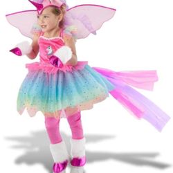 Teetot & inc Princess Factory Colorful Winged Unicorn Costume 7-8 NEW