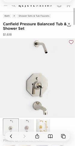Brand new Rejuvenation Canfield shower set