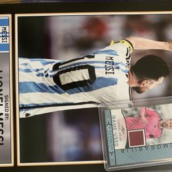 Lionel Messi game Used Jersey Card 