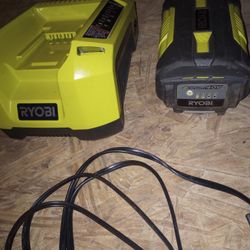 Ryobi Lithium-Ion Fade-Free Power 40V Lithium-Ion 4.0 Ah Battery and Rapid Charger