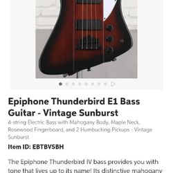 Epiphone Thunderbird Bass Guitar