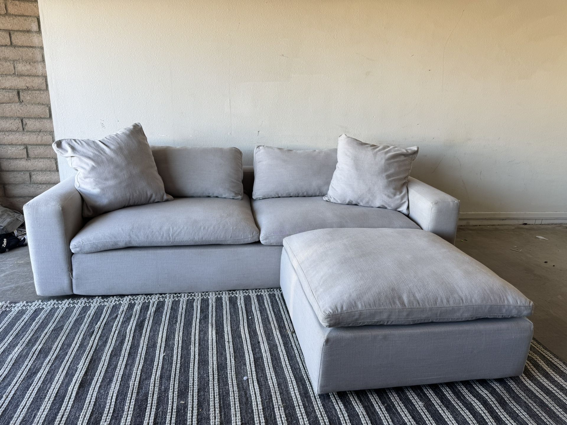 Light Gray Cloud Couch Sectional Sofa