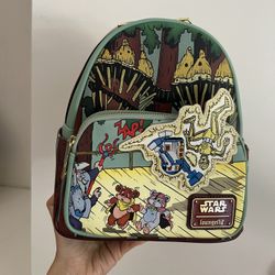 Loungefly Star Wars Ewoks and Droids Glow in the Dark Exclusive Backpack NEW