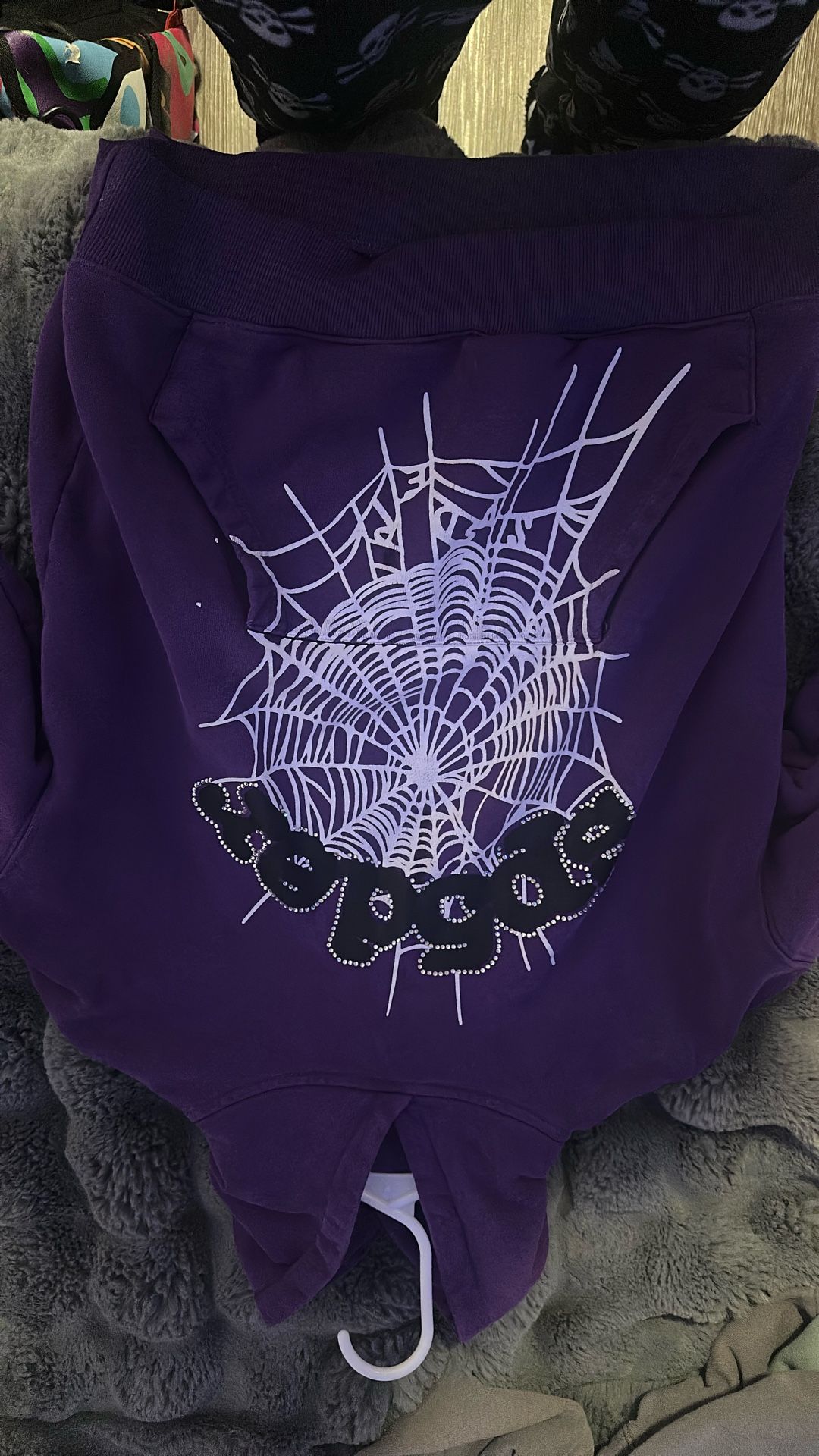 purple sp5der hoodie