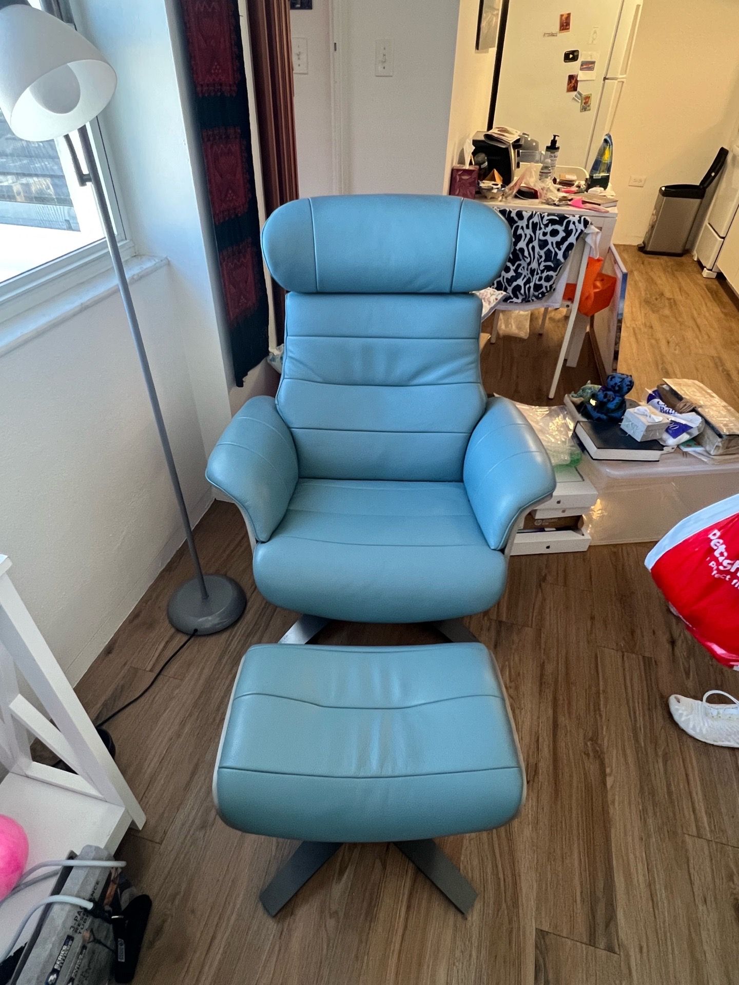 Recliner Swivel Euro Style Blue