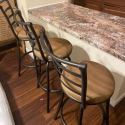 Set De 3 Bar Stools ( Nuevos En Su Caja)