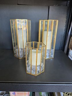 Glass Candle Holders $20