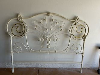 Vintage King Wrought Iron Headboard