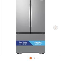 32 cu. ft. Mega Capacity Standard Depth 3-Door French Door Refrigerator in Stainless Steel with Dual Auto Ice Maker