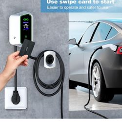QPQ Level 2 EV Charger 40 Amp 240V EV Charger for Home Level 2, EV Car Charger with NEMA 