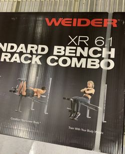 Bench and rack combo bench press bench rack gym equipment weights exercise weight set barbell