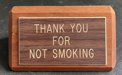 Vintage No smoking sign