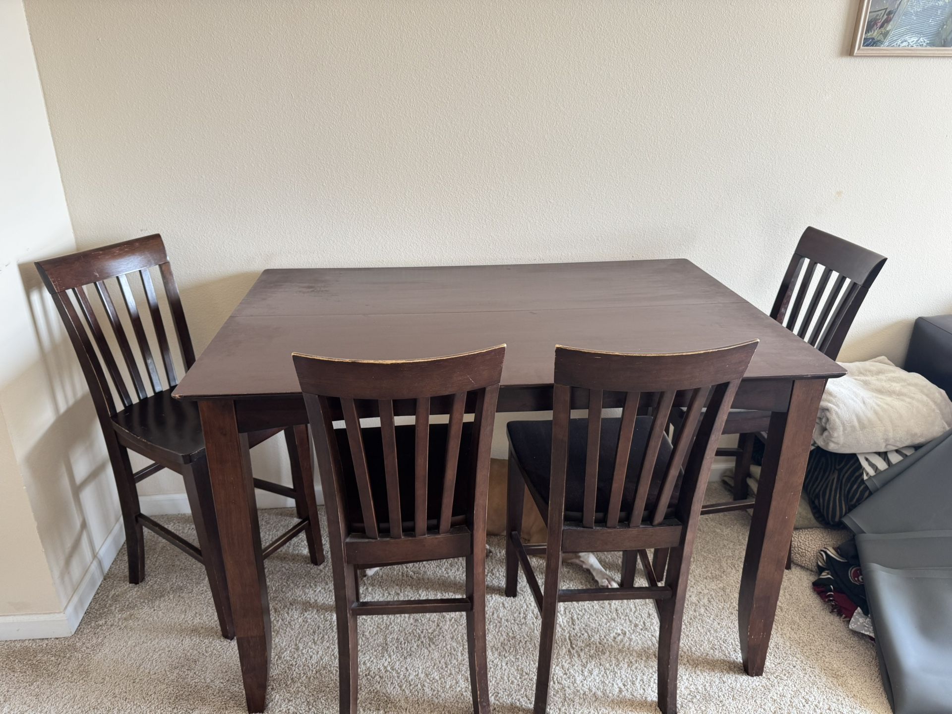 Dining Table Full Set Brown