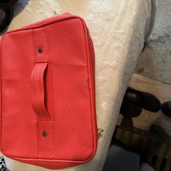 Red/orange Makeup Bag