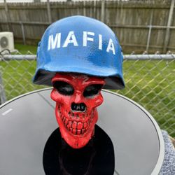 The Bills Mafia Skull Statue