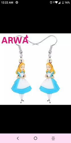 Alice in wonderland earrings