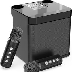 Karaoke Machine for Adults and Kids, FULLIFE Portable Bluetooth PA Speaker System with 2 UHF New box $40