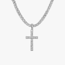 24" Necklace And Cross Pendant