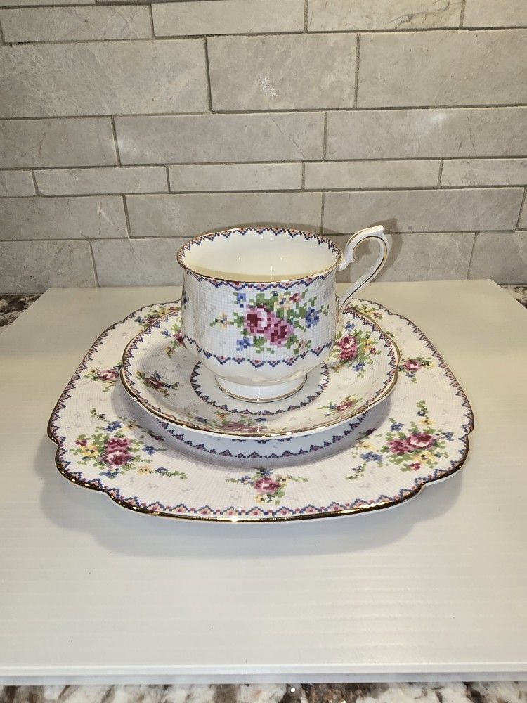 Vintage Royal Albert Petit Point China Set