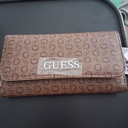 GUESS WALLET BROWN 