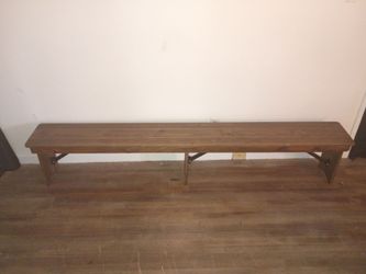 Long Wooden Folding Bench