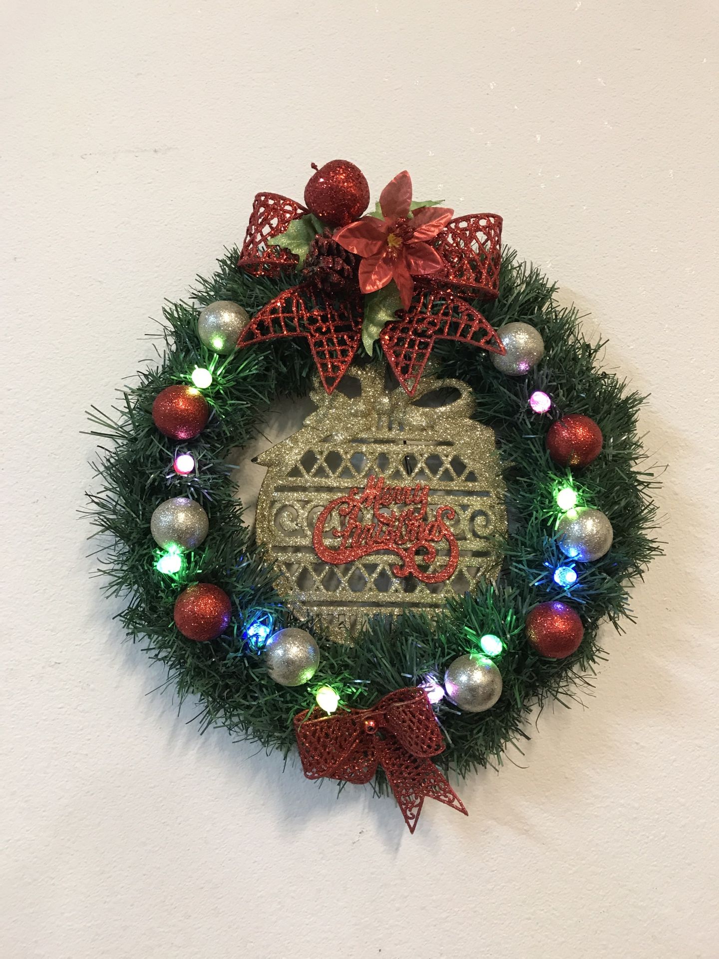 Light up car Christmas wreath/wreath/Christmas