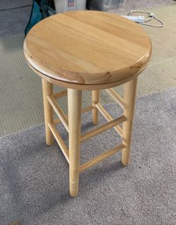 Wood Rotating Bar Stool Chair 24in