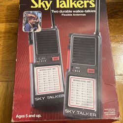 Vintage Fisher Price Sky Talkers Durable Walkie Talkies Radios in Box 1982