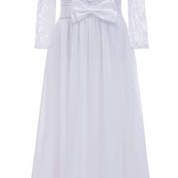 White Flower Girl Dress