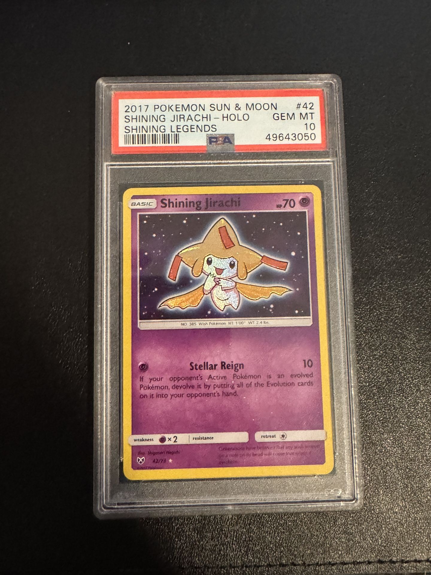 jirachi pokemon card holographic PSA 10 JIRACHI-HOLO SKY-SPLITTING CHARISMA main image 0
