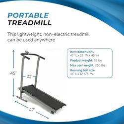 Manual Treadmill - Non Motorized
