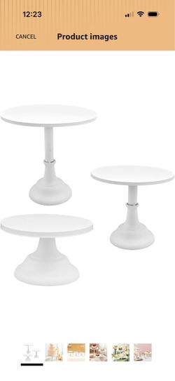 6 PCS White Metal Cake Stand Set, 8''10''12'' Reliable Dessert Display Racks, Suitable for Weddings, Graduations, Birthdays and More