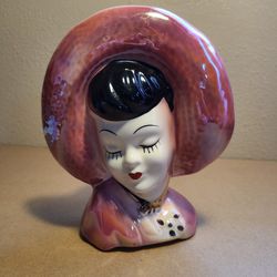 Vintage Lady Head Vase