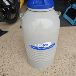Taylor Wharton 10 liter liquid nitrogen dewar.