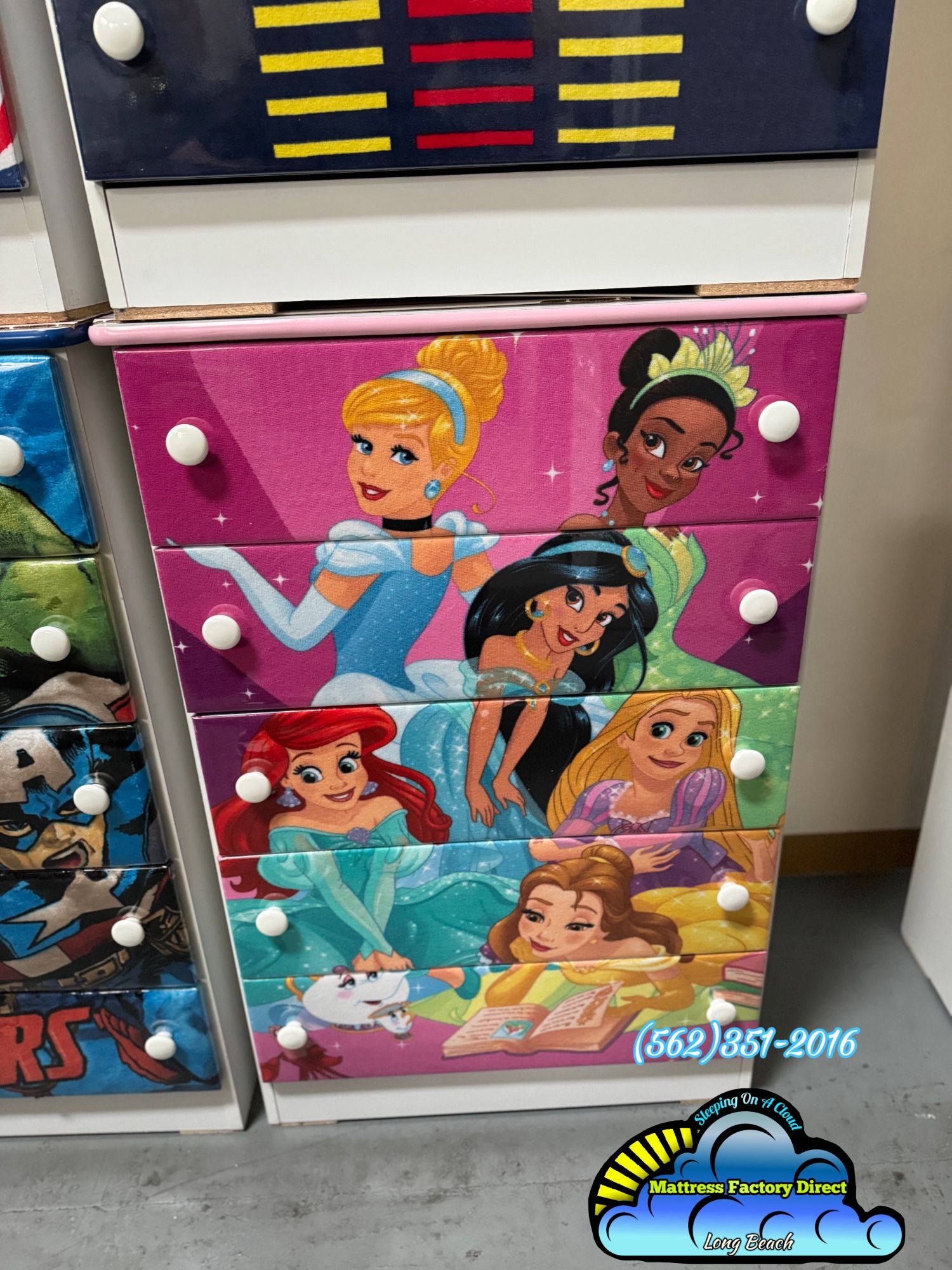 Princess Five Drawer Dresser Chest Cajonera Comoda Nueva