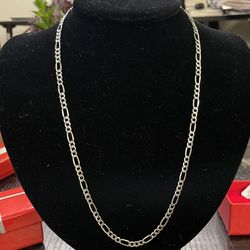 14k White Gold Figaro Chain