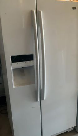 Maytag Side-by-Side  White Refrigerator Fridge
