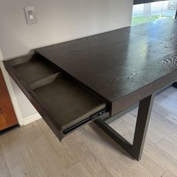 Crate & Barrel Dining Black table 79”