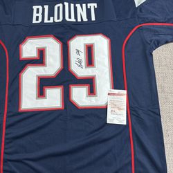 LeGarrett Blount Signed Autograph Custom Jersey - JSA COA - New England Patriots