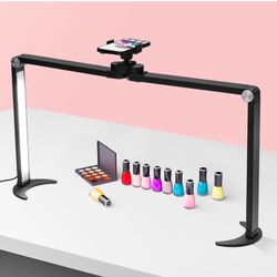 Brand New Nail Tech Tool Bundle Of 4-foldable Table Lamp, Hand Rest, Nail Dust Collector, Pedicure Footrest Stool 
