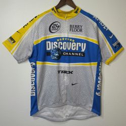 Nike Dri-fit Discovery Channel Cycling Jersey Men's 3XL Bike Racing 
